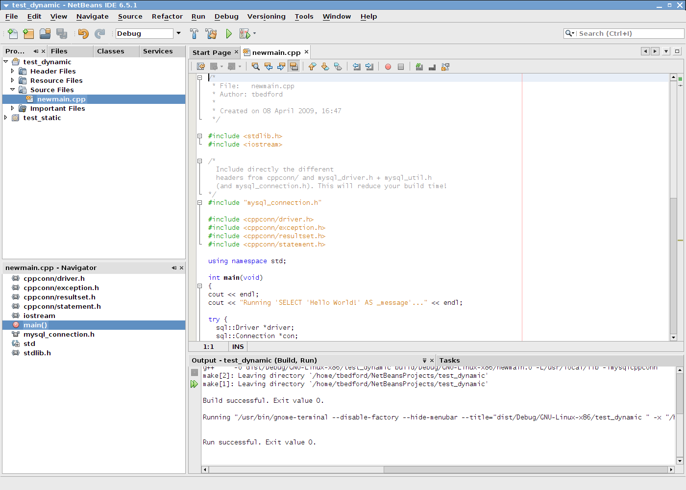 The NetBeans IDE