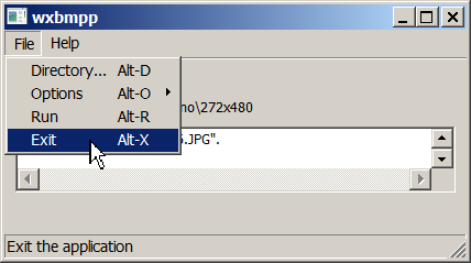 "File&rarr;Exit" menu item